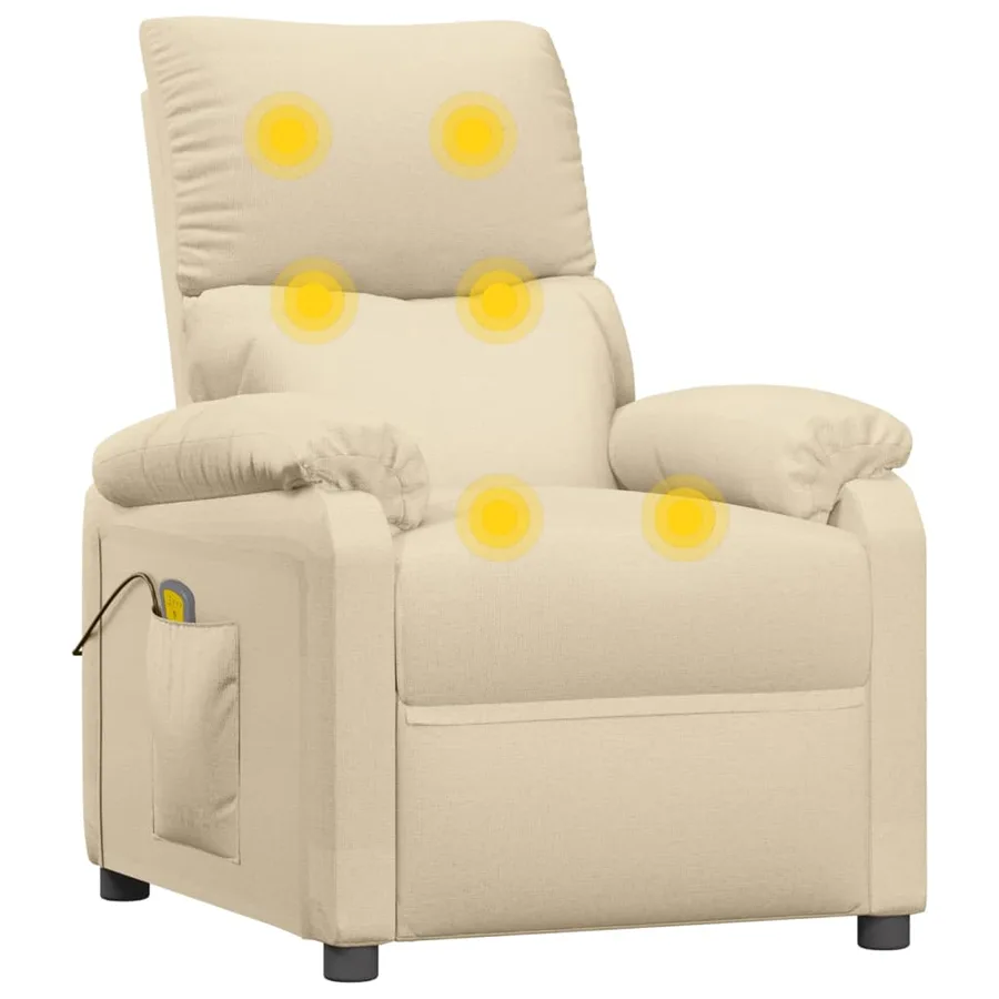 Fauteuil de massage Crème Tissu - 2