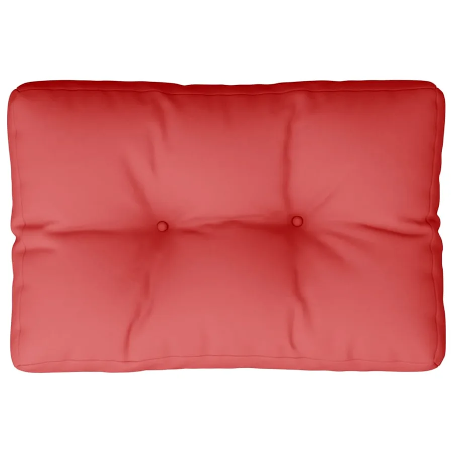 Coussin de palette rouge 60x40x12 cm tissu - 2