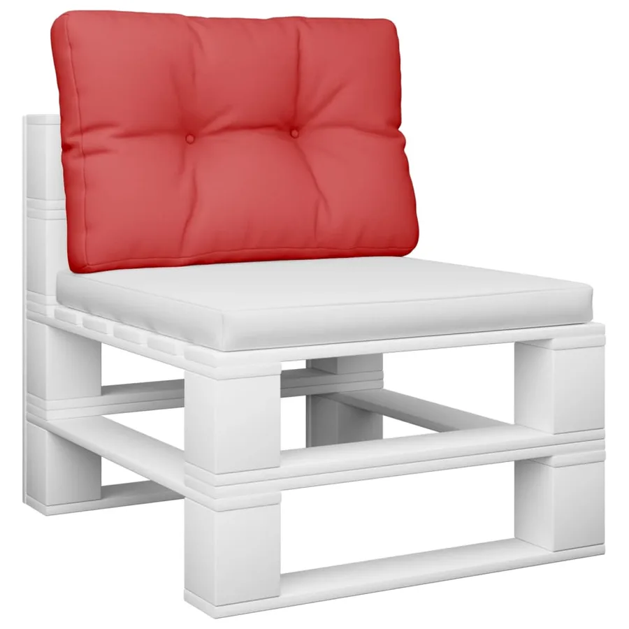 Coussin de palette rouge 60x40x12 cm tissu - 3
