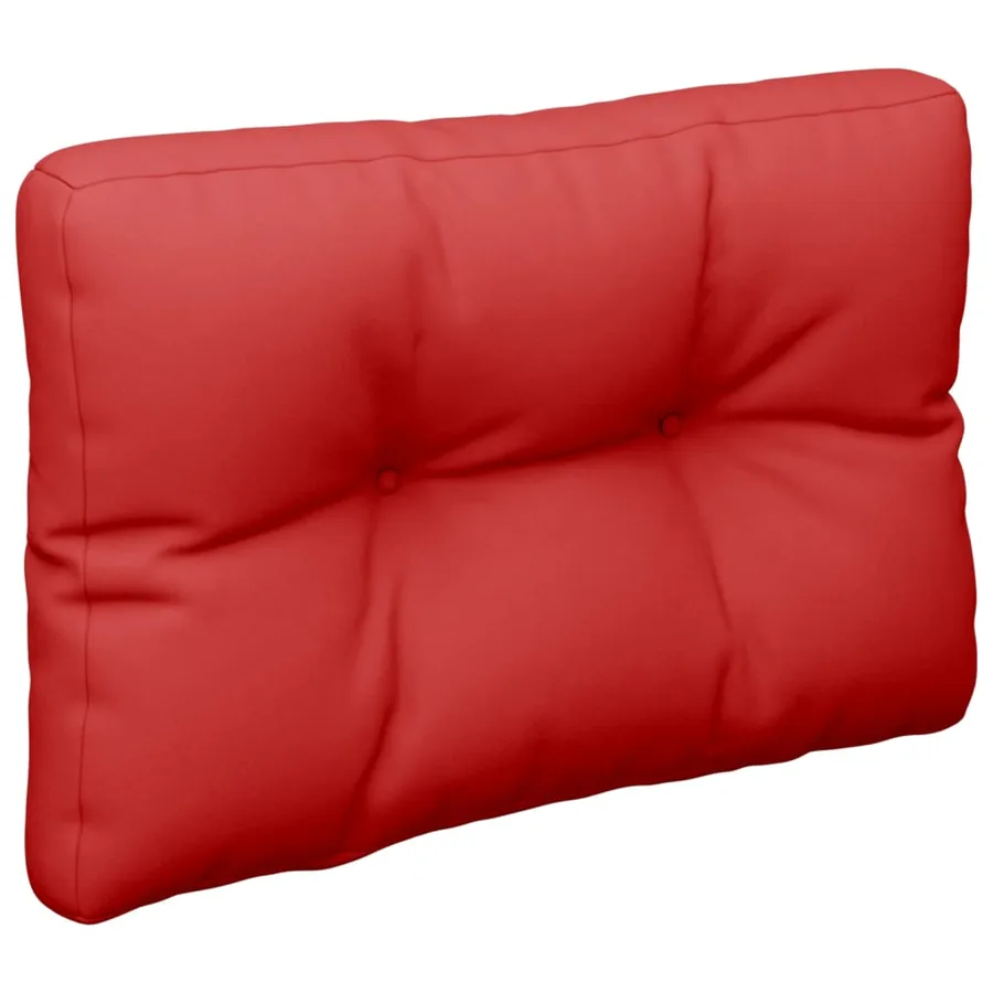 Coussin de palette rouge 60x40x12 cm tissu - 4