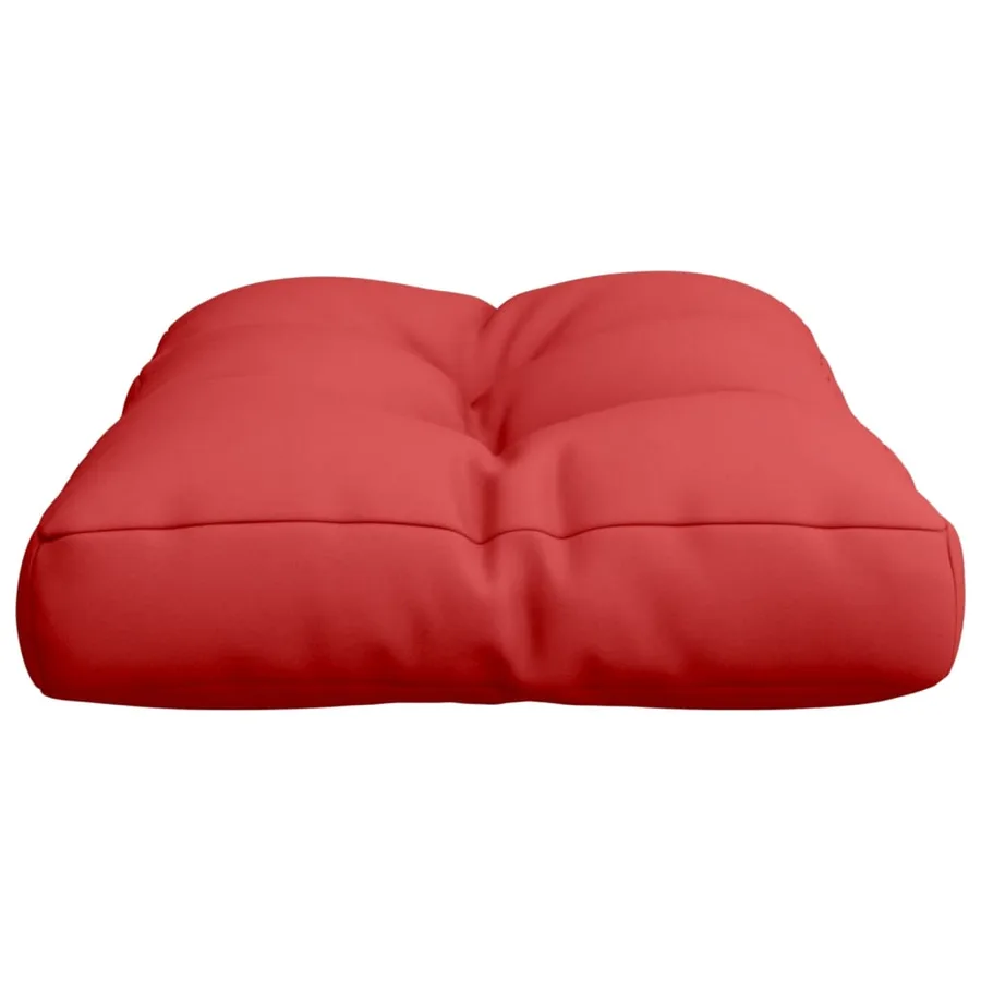 Coussin de palette rouge 60x40x12 cm tissu - 6
