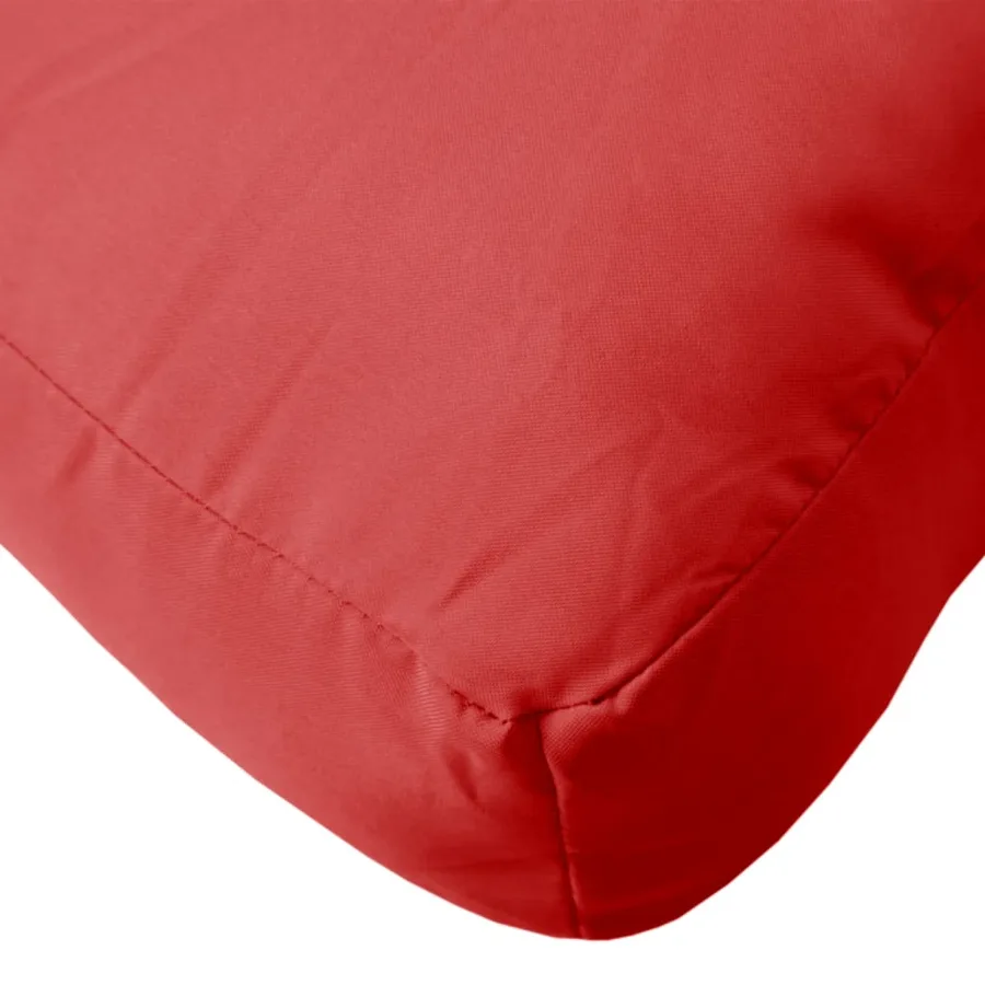 Coussin de palette rouge 60x40x12 cm tissu - 7