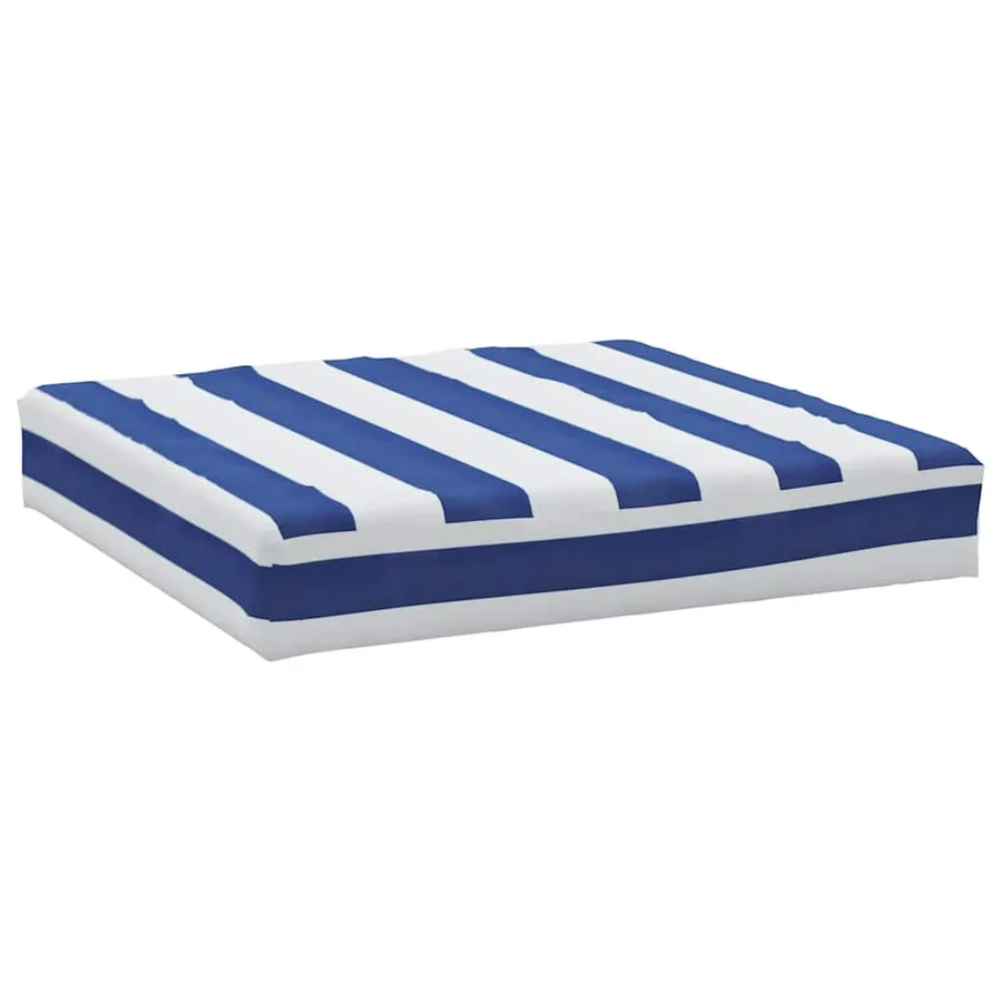 Coussins de palette lot de 3 rayures bleues/blanches - 6