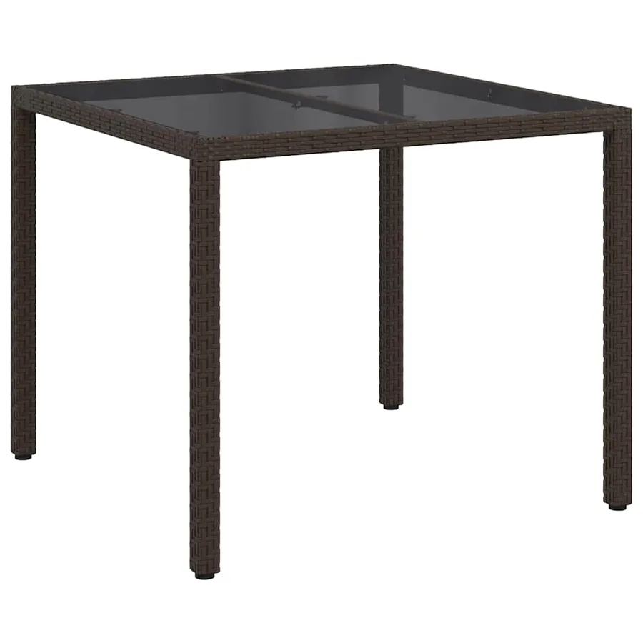 Table de Jardin Marron 90 x 90 x 75 cm polyrotin - 2