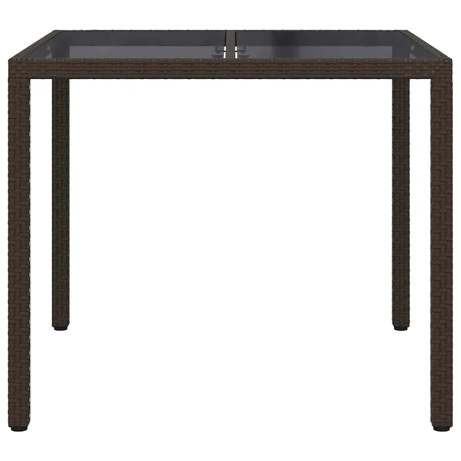 Table de Jardin Marron 90 x 90 x 75 cm polyrotin - 3