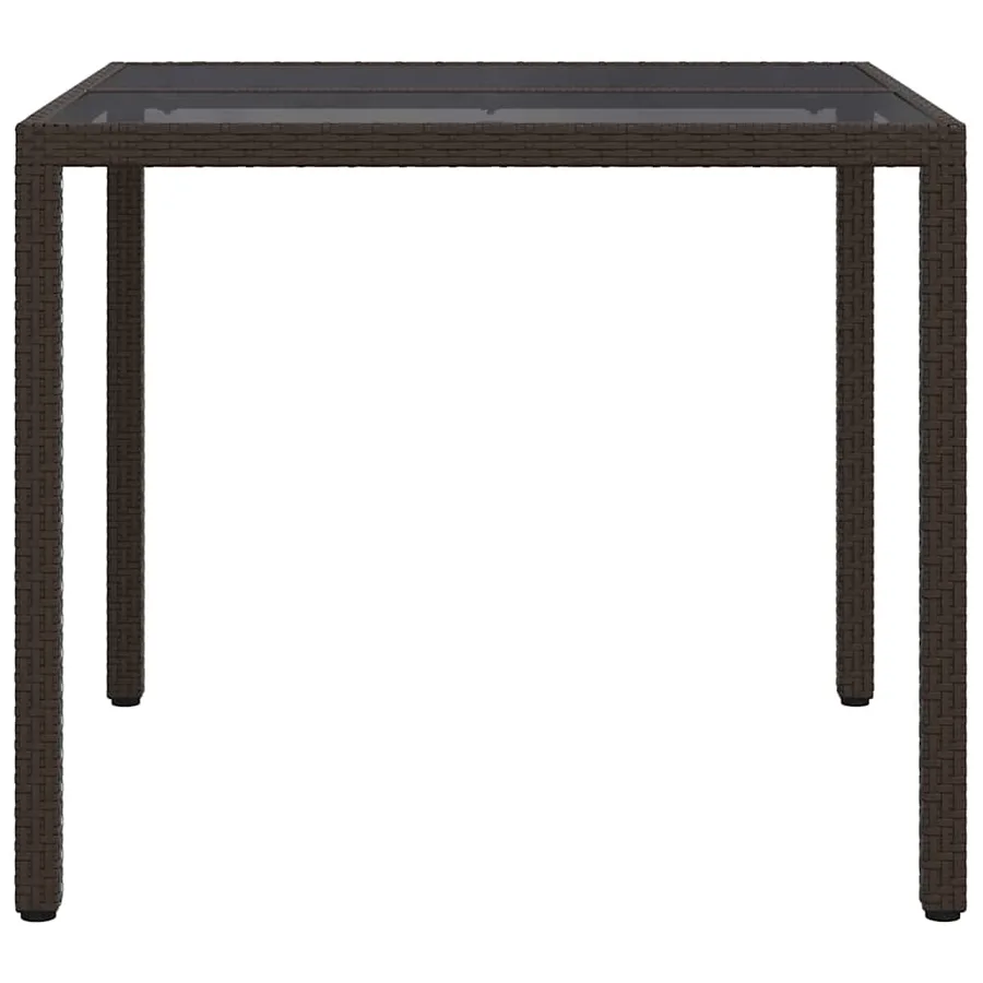 Table de Jardin Marron 90 x 90 x 75 cm polyrotin - 4