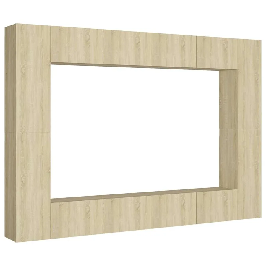 Ensemble de meubles TV 8 pcs Chêne sonoma Bois d'ingénierie - 2