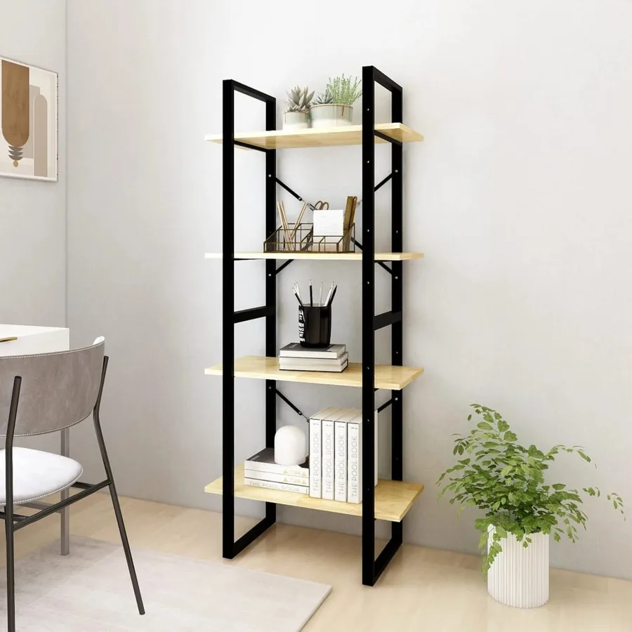 Bibliothèque à 4 niveaux 60x30x140 cm Bois de pin massif - 3