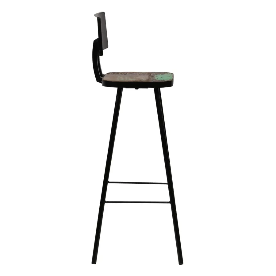 Mobilier de bar 5 pcs Bois de récupération massif Multicolore - 10