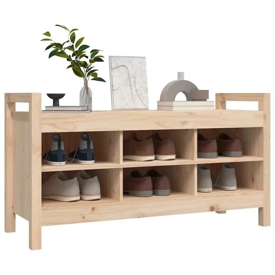 Banc d'entrée 110x40x60 cm Bois de pin massif - 6