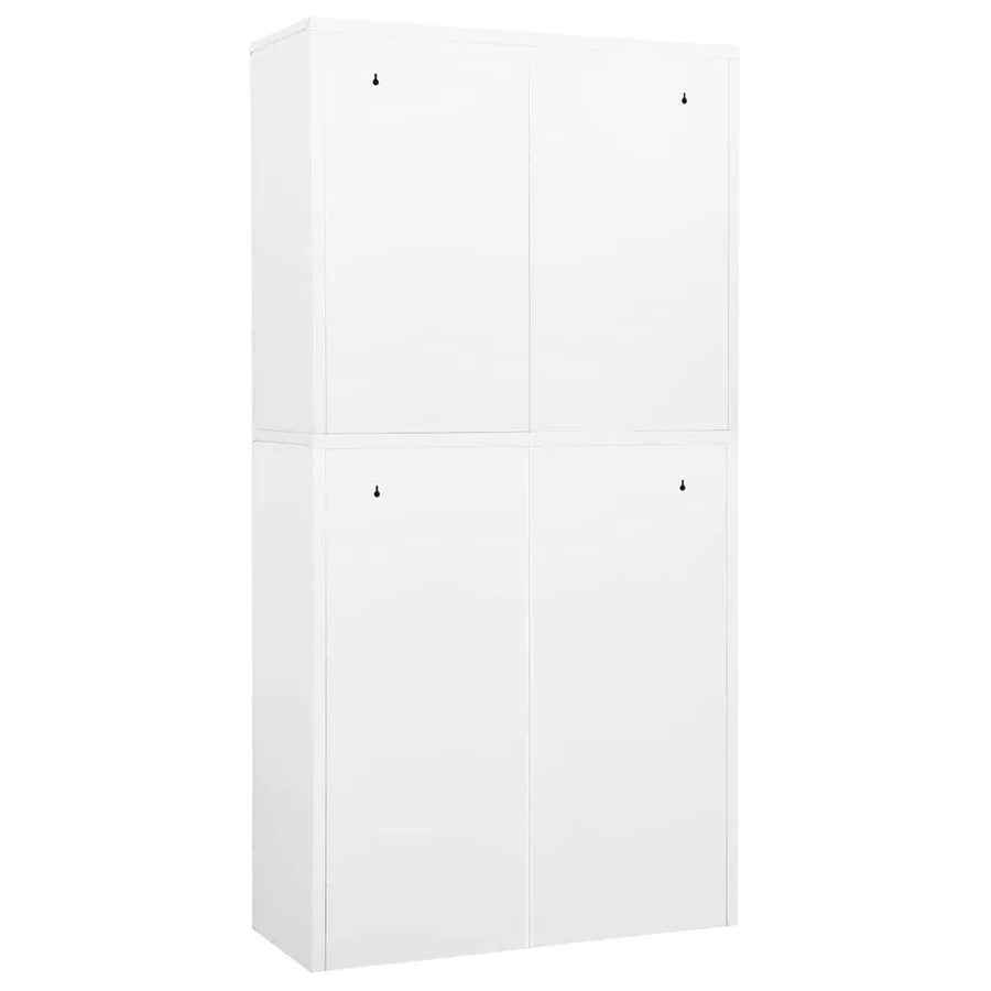 Armoire de bureau Blanc 90x40x180 cm Acier - 4