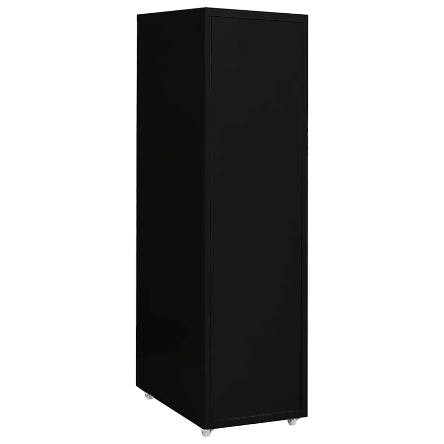 Classeur mobile Noir 28x41x109 cm Métal - 4