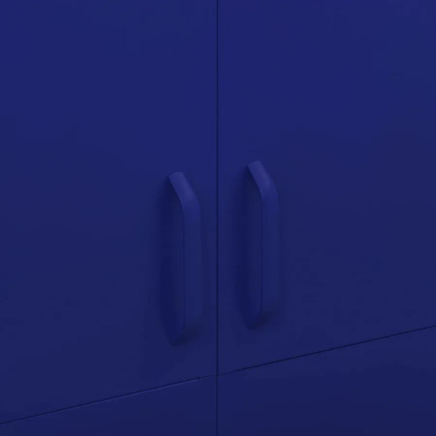Garde-robe Bleu marine 90x50x180 cm Acier - 7