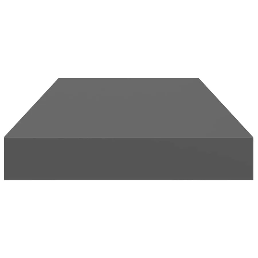 Étagère murale flottante 4 pcs Gris brillant 50x23,5x3,8 cm MDF - 8