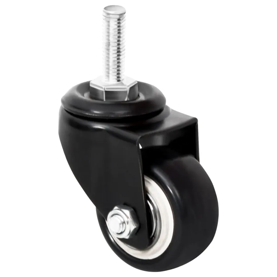 Roues pour jardinière 4 pcs noir 8x3,5x8 cm fer - 3