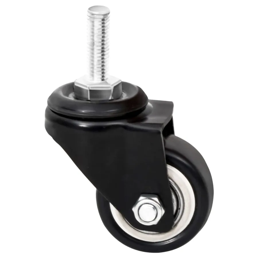 Roues pour jardinière 4 pcs noir 8x3,5x8 cm fer - 4
