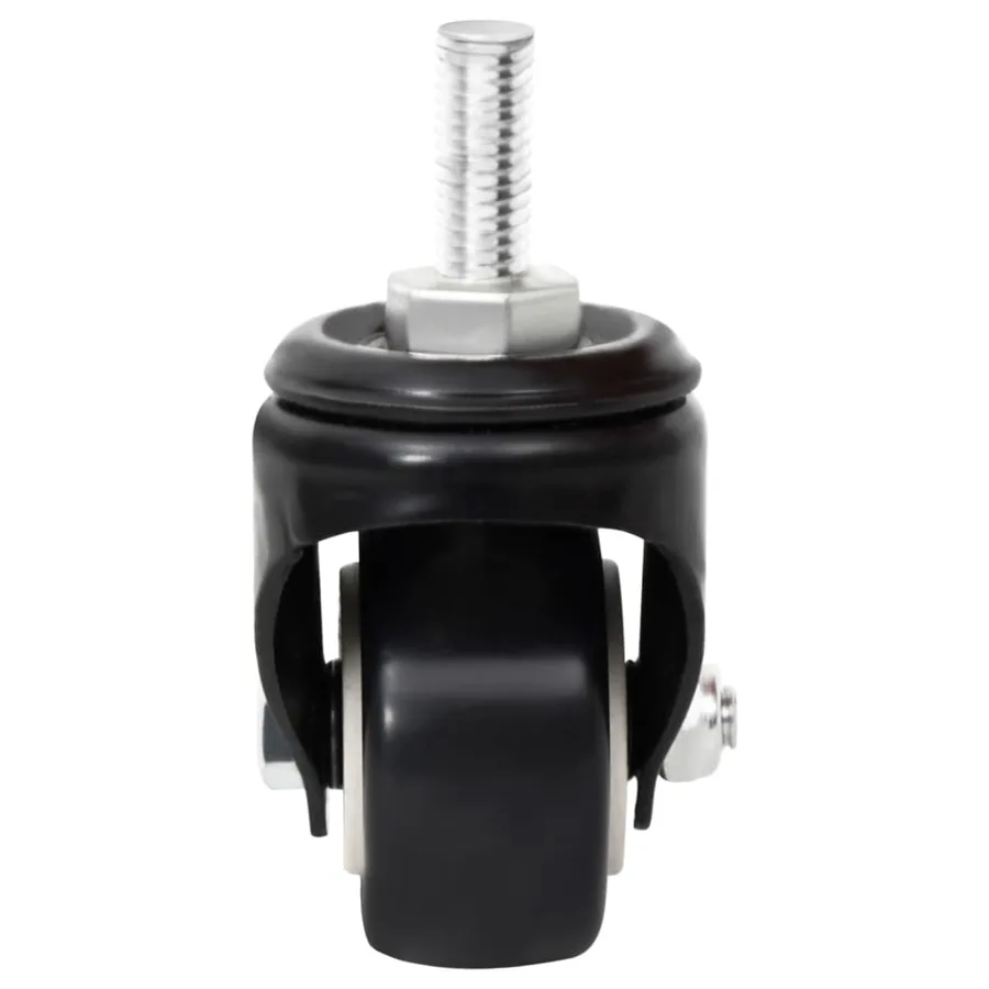 Roues pour jardinière 4 pcs noir 8x3,5x8 cm fer - 5