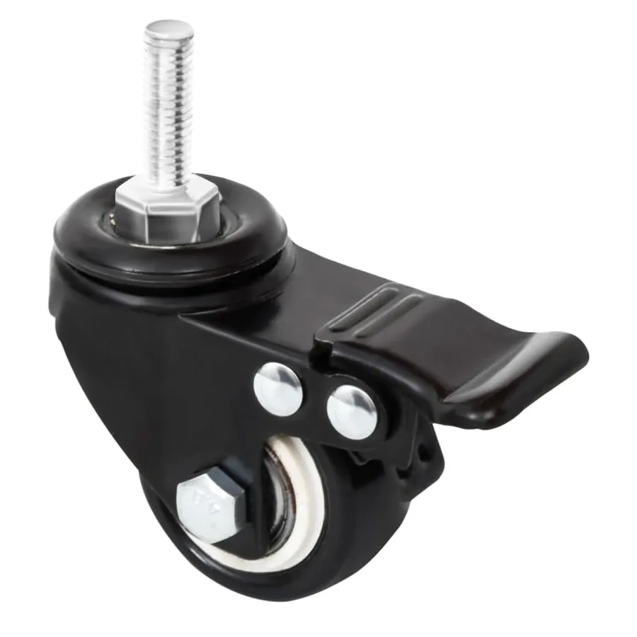 Roues pour jardinière 4 pcs noir 8x3,5x8 cm fer - 6