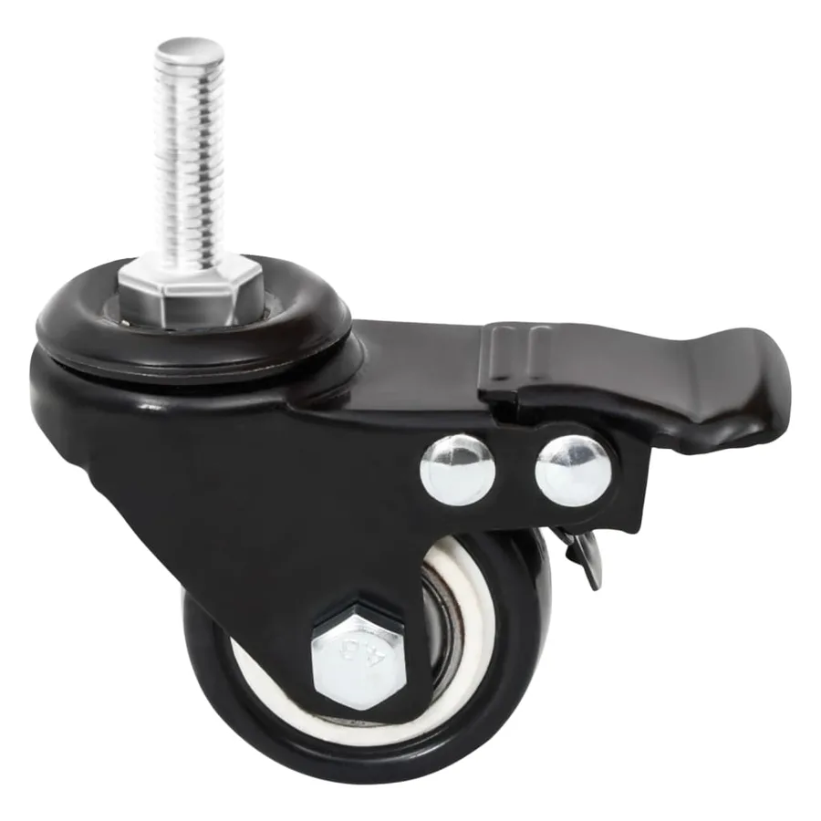 Roues pour jardinière 4 pcs noir 8x3,5x8 cm fer - 7