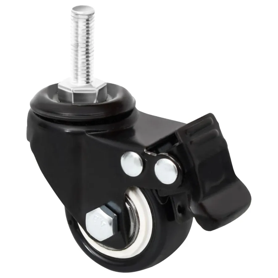 Roues pour jardinière 4 pcs noir 8x3,5x8 cm fer - 9