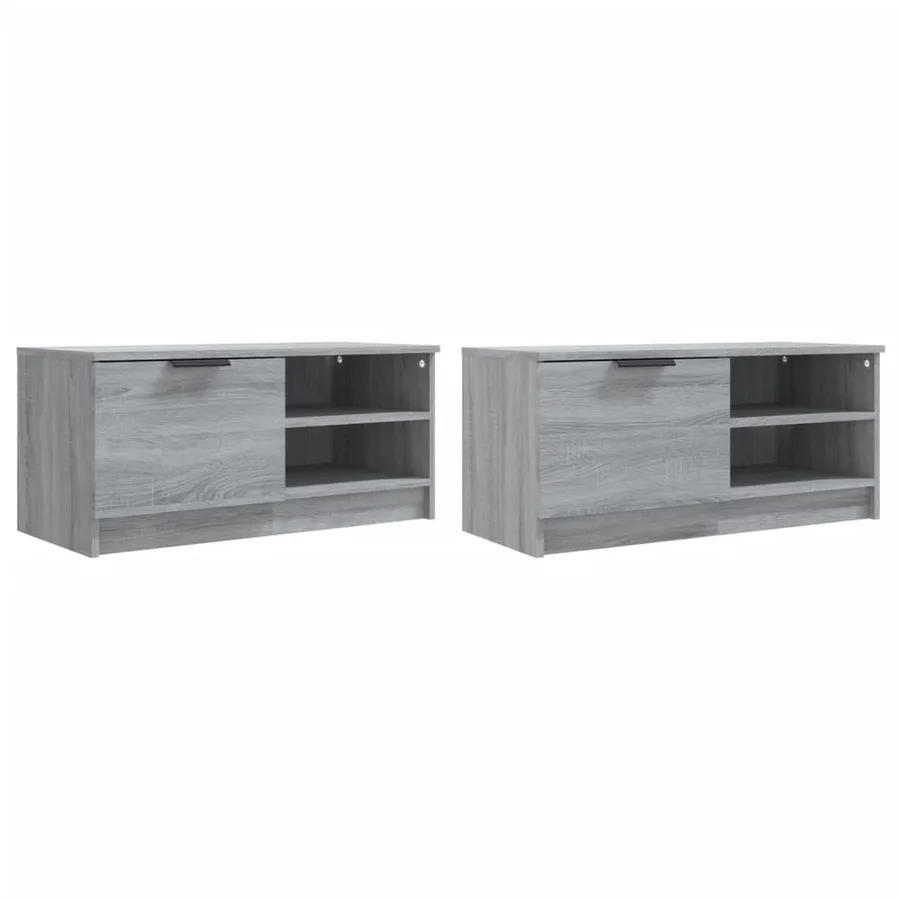Meubles TV 2 pcs Sonoma gris 80x35x36,5 cm Bois d'ingénierie - 4