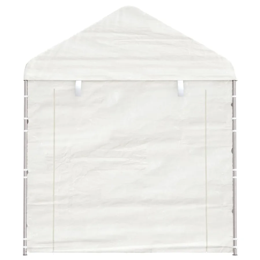 Belvédère avec toit blanc 8,92x2,28x2,69 m polyéthylène - 4