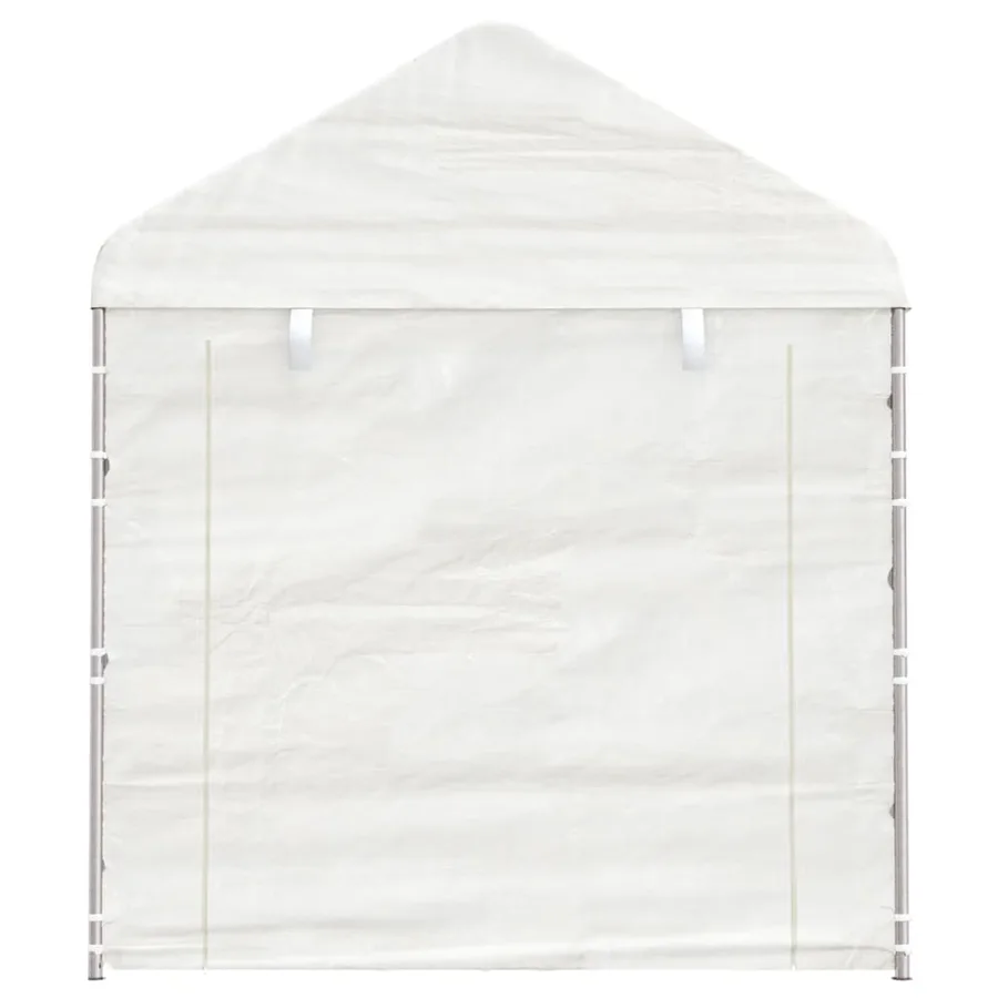 Belvédère avec toit blanc 13,38x2,28x2,69 m polyéthylène - 4