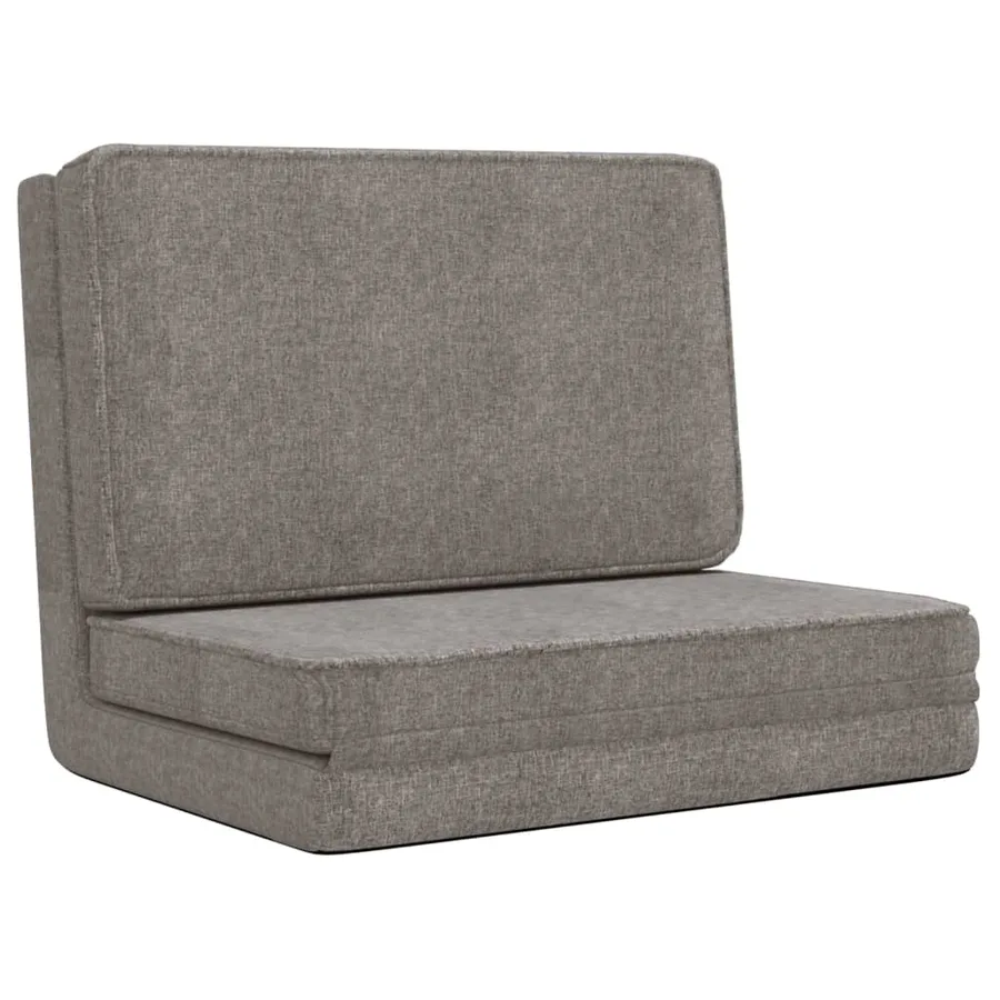 Chaise pliable de sol Gris clair Tissu - 2