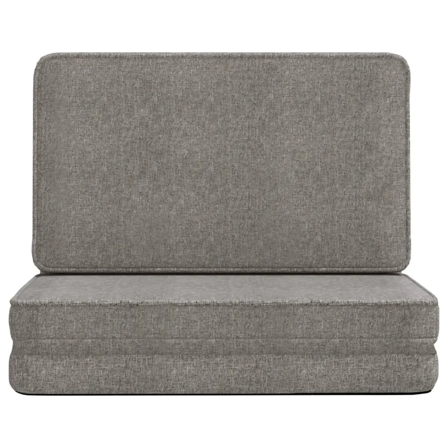Chaise pliable de sol Gris clair Tissu - 3