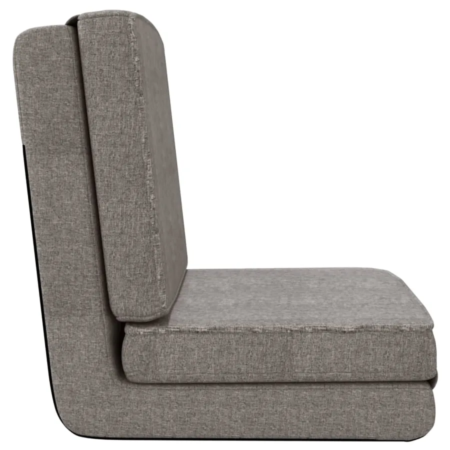 Chaise pliable de sol Gris clair Tissu - 4