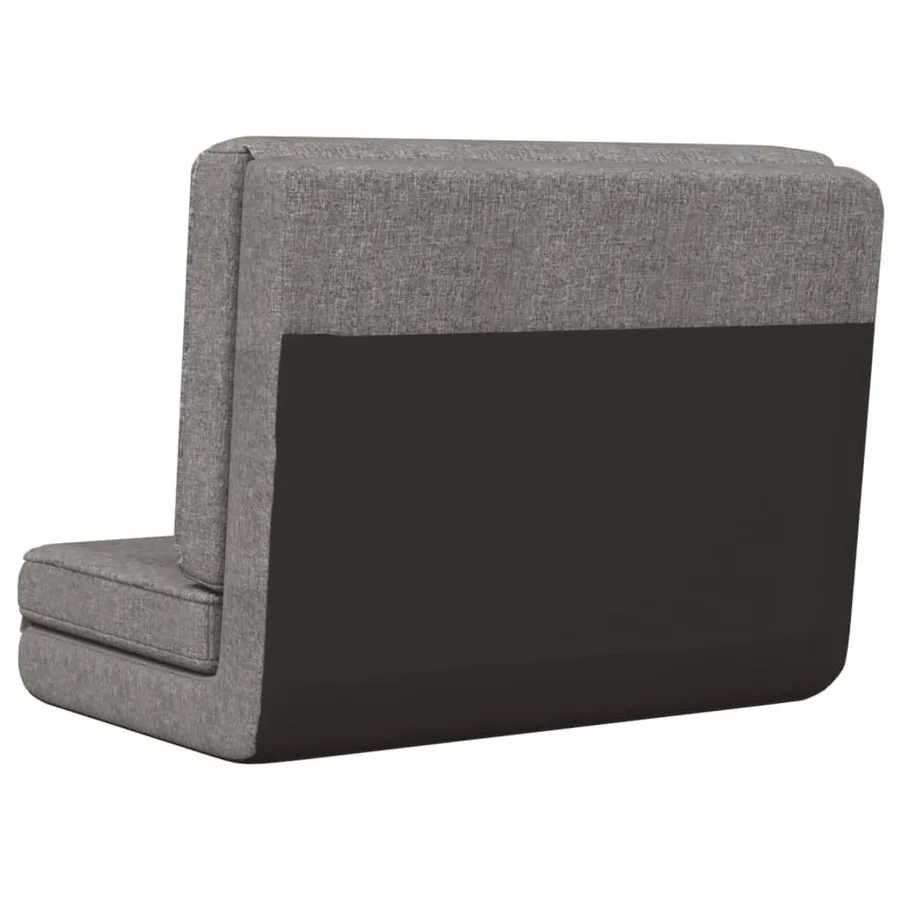 Chaise pliable de sol Gris clair Tissu - 5