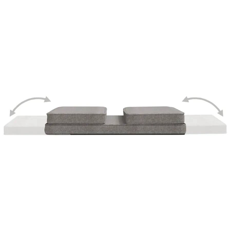 Chaise pliable de sol Gris clair Tissu - 8