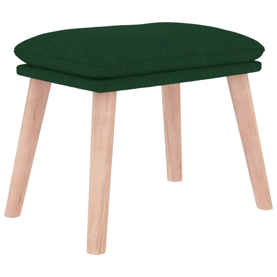 Repose-pied Vert foncé 45x29,5x35 cm Tissu - 2