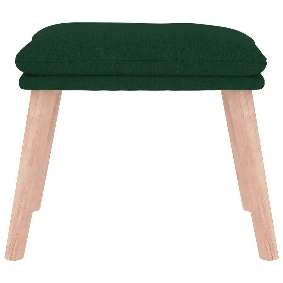 Repose-pied Vert foncé 45x29,5x35 cm Tissu - 3