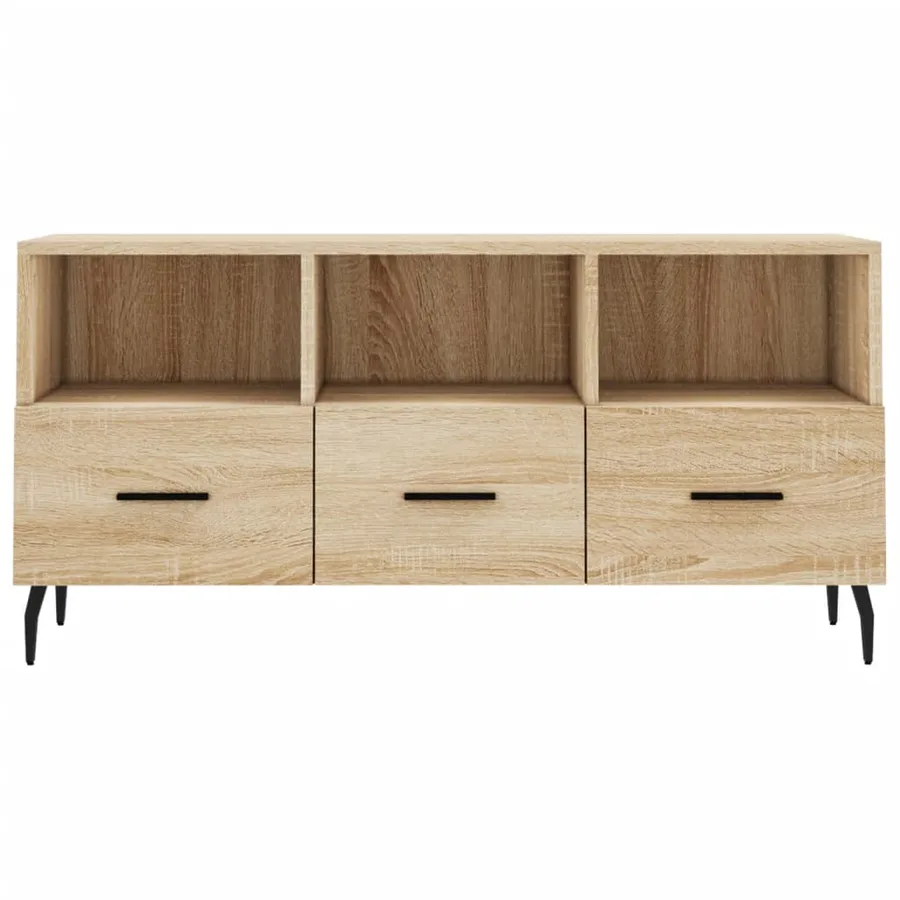 Meuble TV chêne sonoma 102x36x50 cm bois d'ingénierie - 5