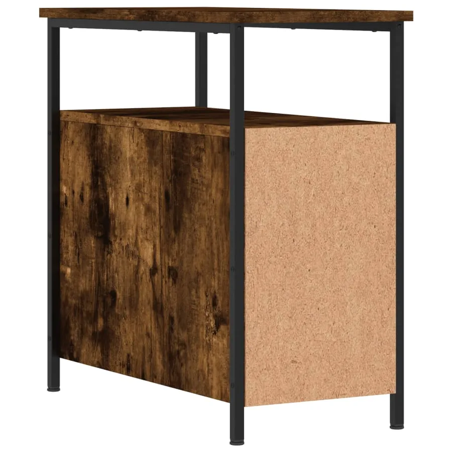Tables de chevet 2 pcs chêne fumé 30x60x60 cm bois d'ingénierie - 9