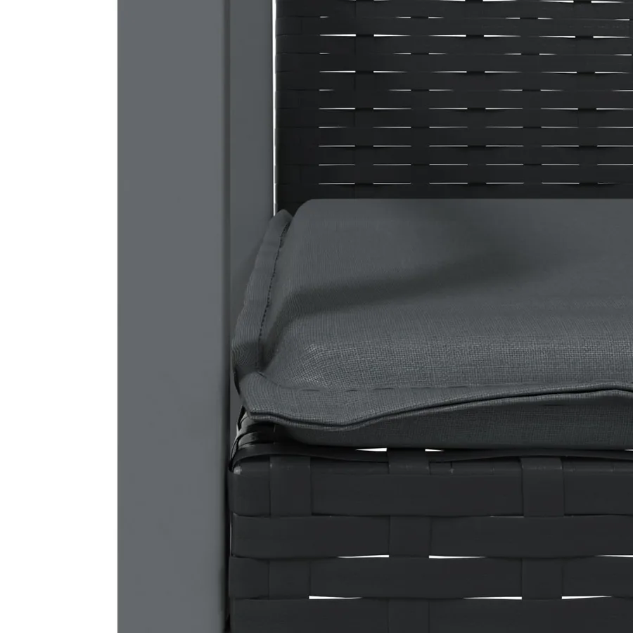 Ensemble à manger de jardin 7 pcs coussins résine tressée acier - 7