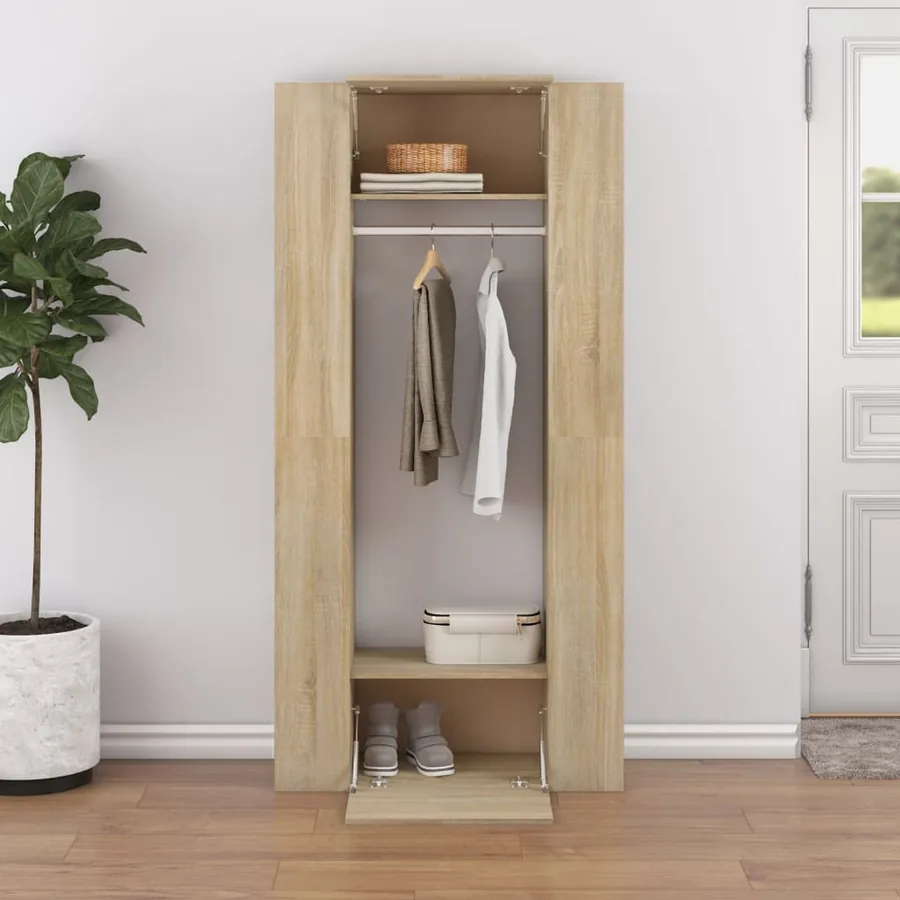 Armoires de couloir 2 pcs chêne sonoma bois d'ingénierie