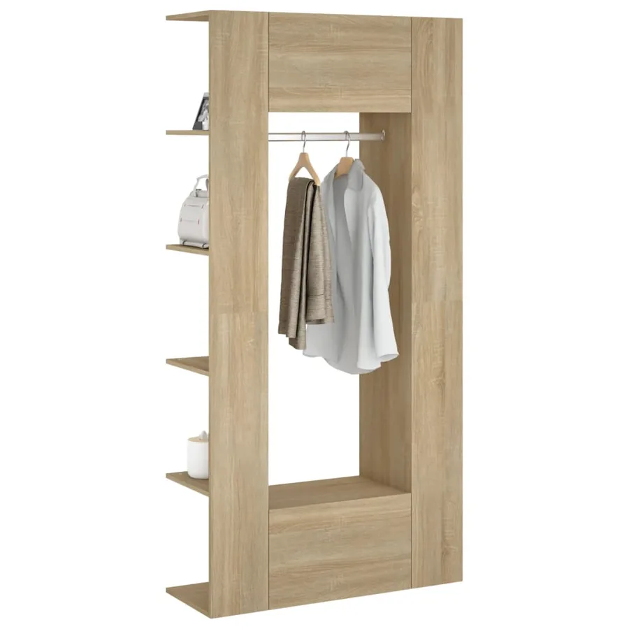 Armoires de couloir 2 pcs chêne sonoma bois d'ingénierie - 5
