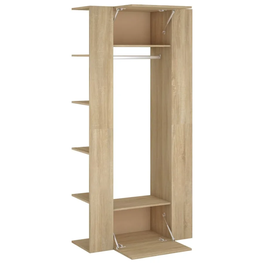 Armoires de couloir 2 pcs chêne sonoma bois d'ingénierie - 9