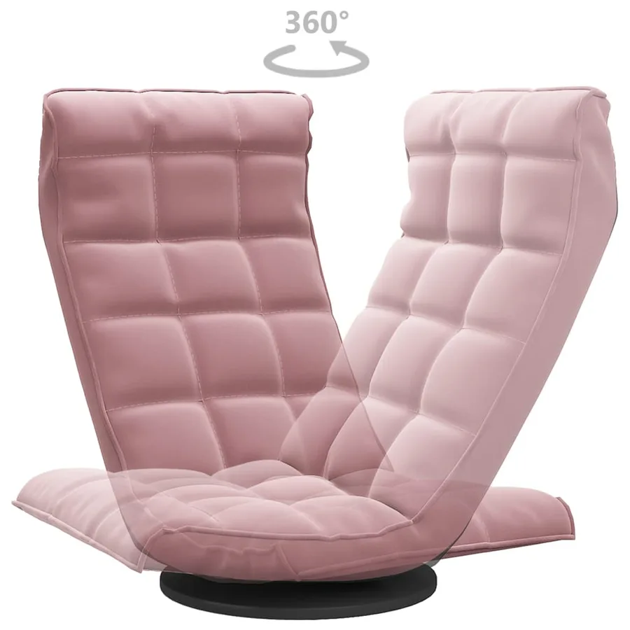 Chaise de sol pivotante Rose Velours - 5