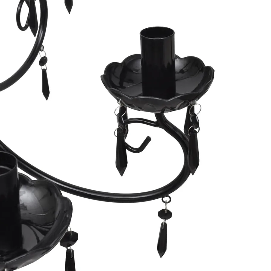 Lustre suspendu Noir 6 douilles d'ampoule - 3