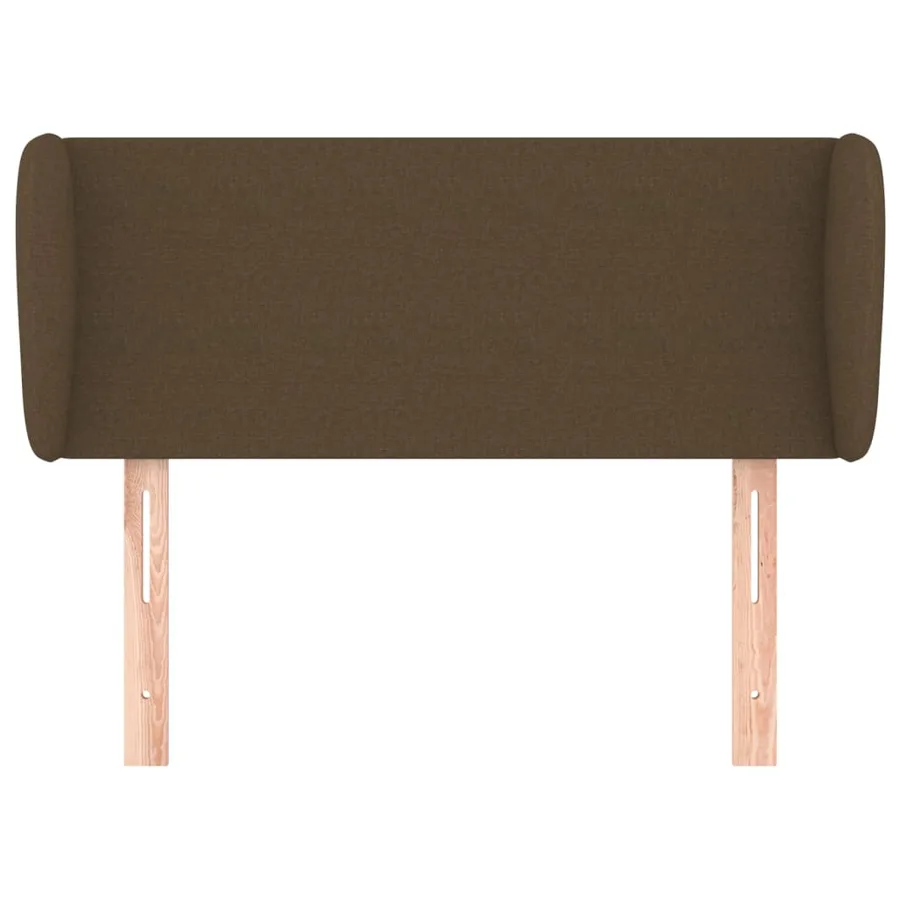 Tête de lit avec oreilles Marron foncé 103x23x78/88 cm Tissu - 3