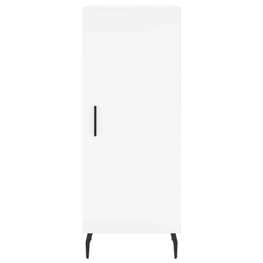 Buffet haut Blanc 34,5x34x180 cm Bois d'ingénierie - 6