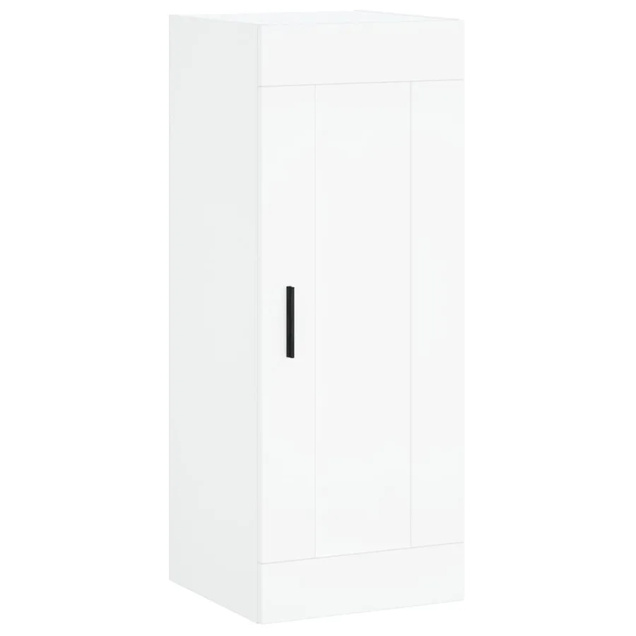 Buffet haut Blanc 34,5x34x180 cm Bois d'ingénierie - 8