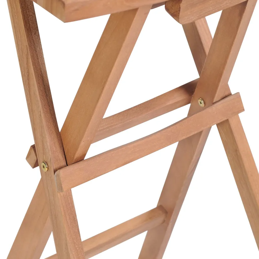 Tabourets de bar pliables lot de 4 Bois de teck massif - 7