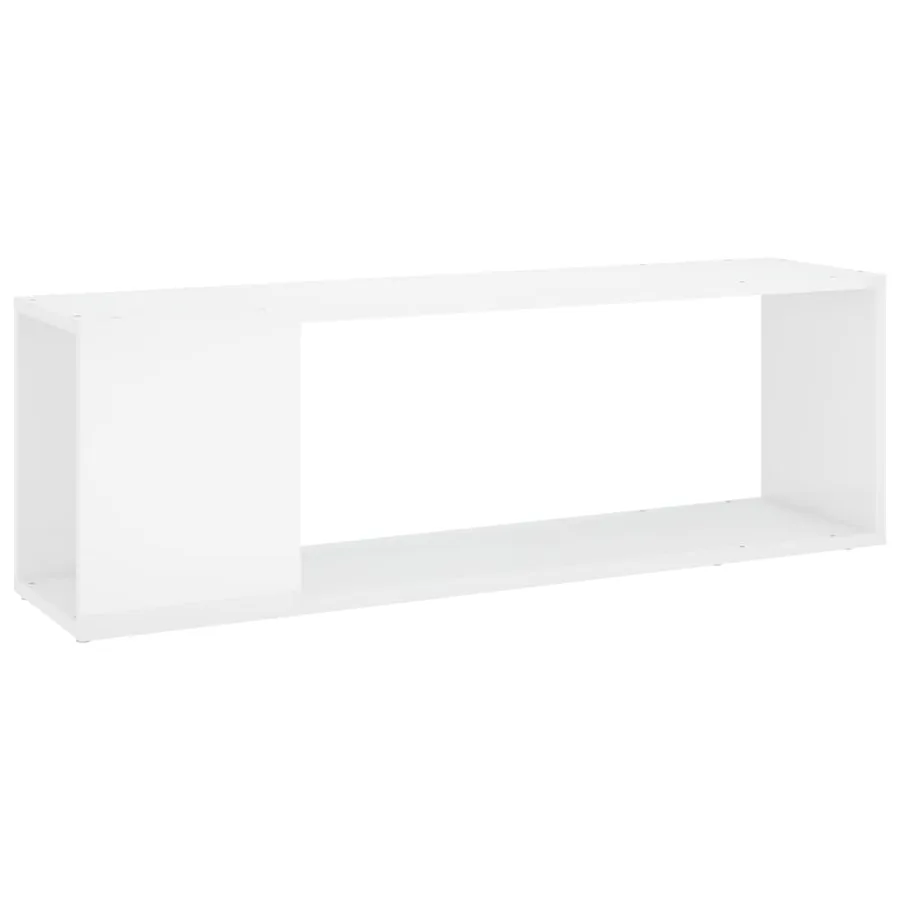 Meuble TV Blanc brillant 100x24x32 cm Bois d'ingénierie - 2