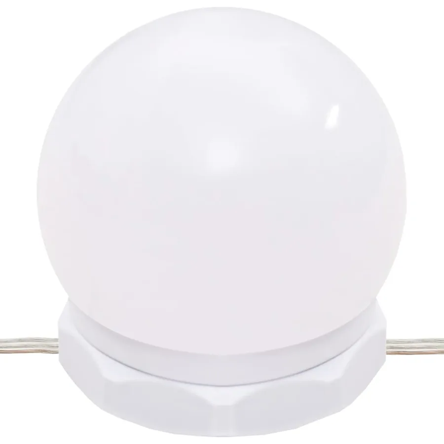 Ensemble de coiffeuse avec LED Blanc Bois d'ingénierie - 13