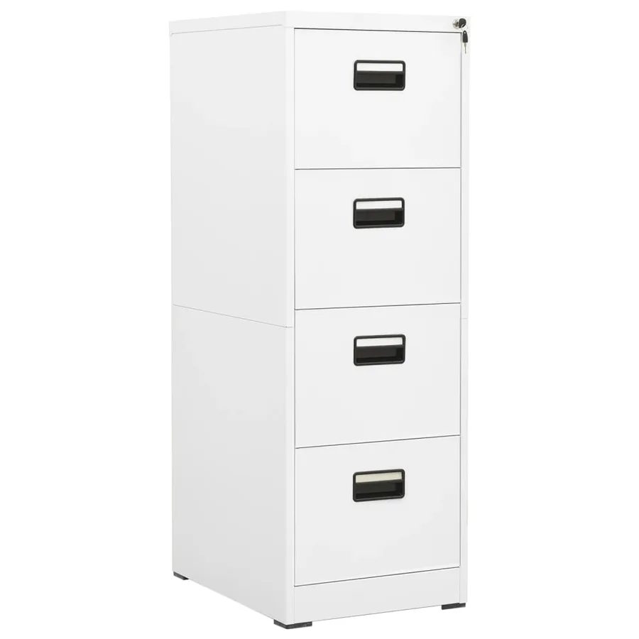 Classeur Blanc 46x62x133 cm Acier