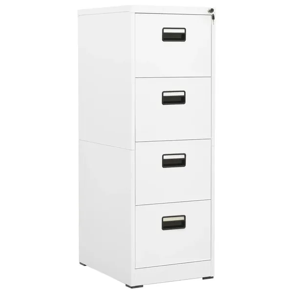 Classeur Blanc 46x62x133 cm Acier